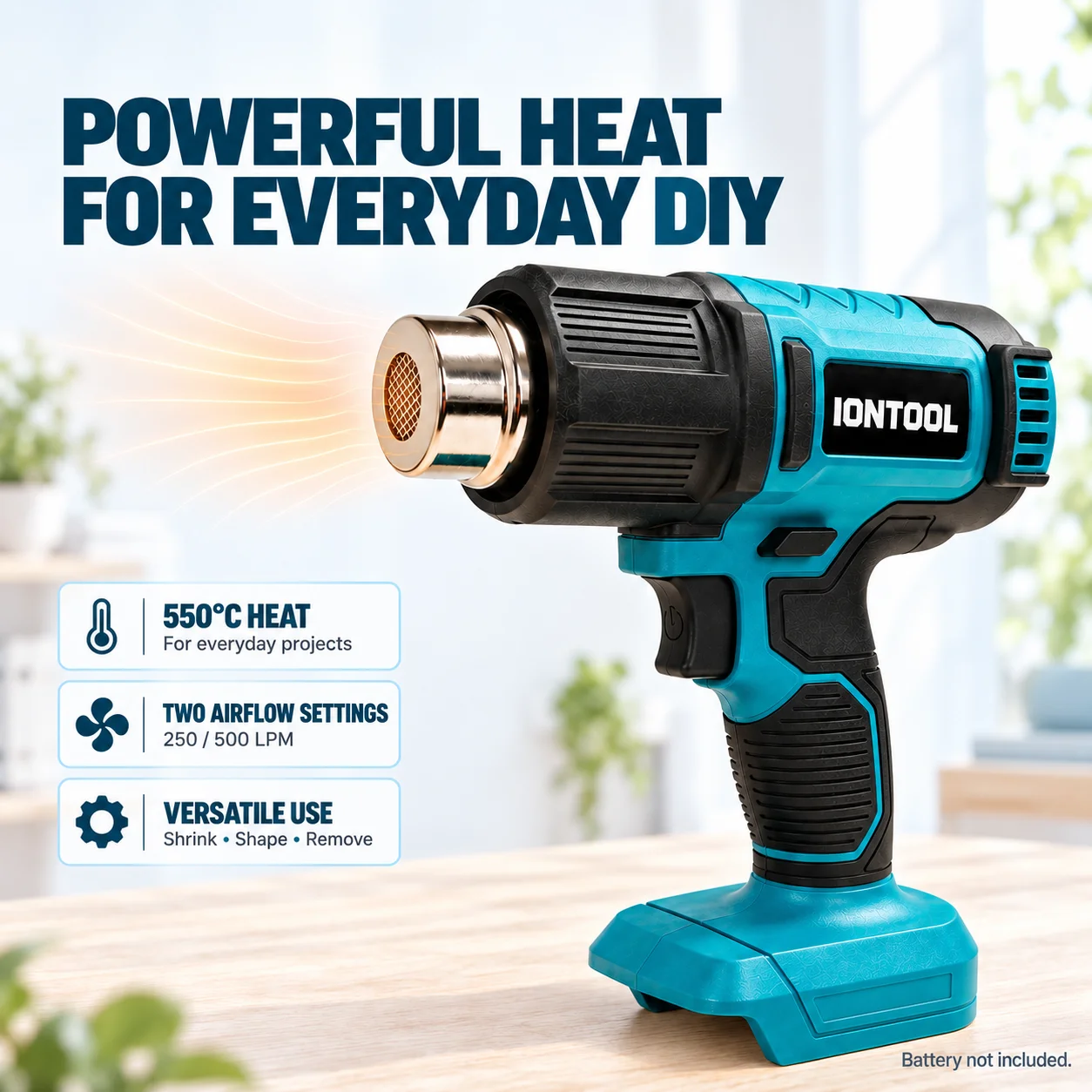 IONTOOL 550 ℃   Pistola de Cal - Cordless Heat Gun For Shrink Tubing reseña y precio